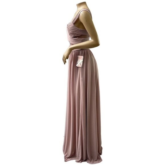 Birdy Grey Elsye Cut Out Mesh Mauve Maxi Formal Bridesmaid Dress Small NWT - Picture 7 of 15